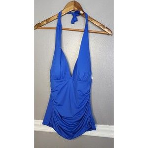 La Blanca Womens Standard Island Goddess Halter Tankini Swimsuit Top Size 6
